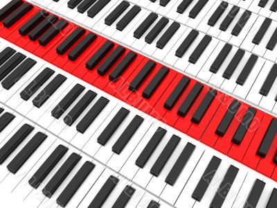 close up of piano keys