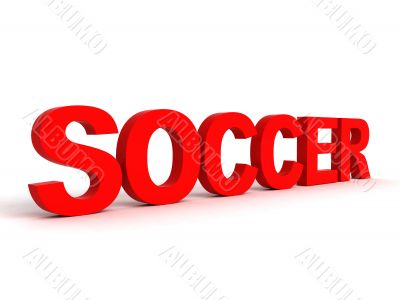 side view of soccer word