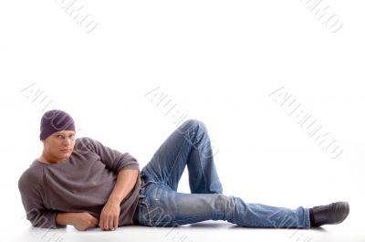 full pose of handsome guy