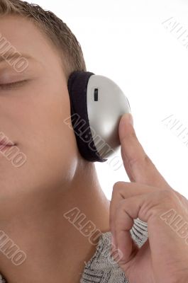 close up of headphone