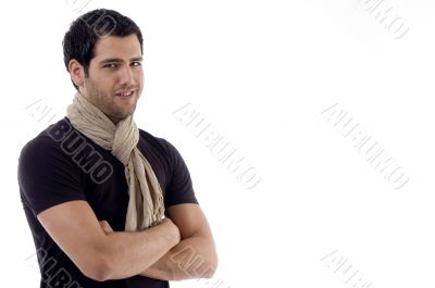 side view of smiling male