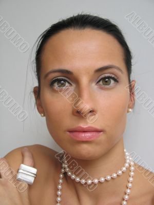 young pretty woman close-up