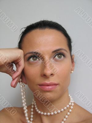 young pretty woman close-up