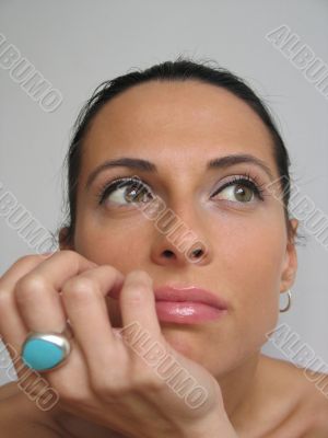 young pretty woman close-up