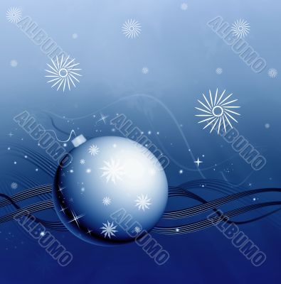 Blue cristmas ball