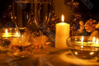 Glasses of champagne