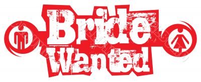 Bride Wanted illustration with silhouettes