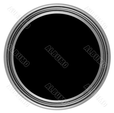 Circular button with metal frame
