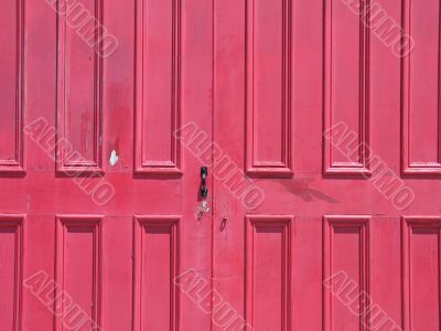 red door close-up