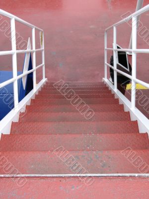 red steps going down