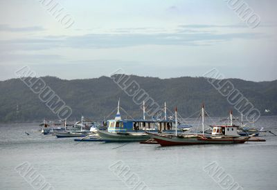 Boats at ocean