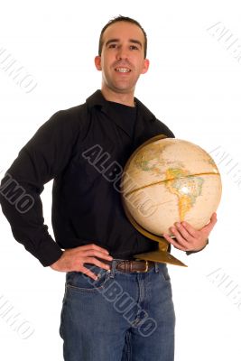 Man Holding The Planet