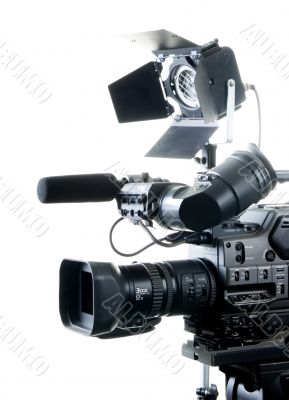 dv camcorder and light