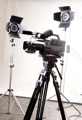 dv camcorder and light