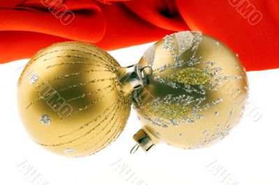Golden Christmas decorations