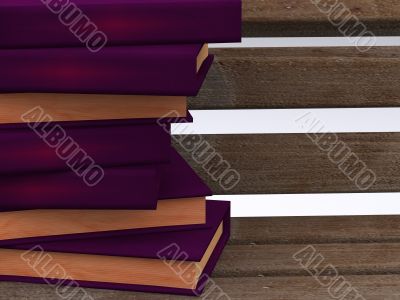 books on bench