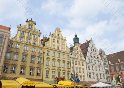 Central square in Wroclaw, Poland