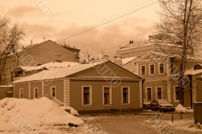 Old Moscow city landscape