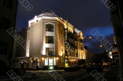 Renovated building night view