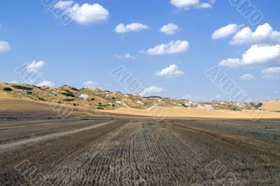 Crete senesi, characteristic landscape in Val d`Orcia