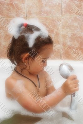 girl`s bathing