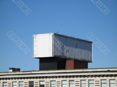 empty billboard on a building