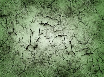 Green cracked background