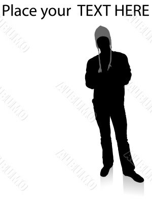 full body pose of man wearing cap