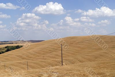 Crete senesi, characteristic landscape in Val d`Orcia