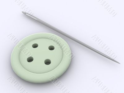 Needle and a button
