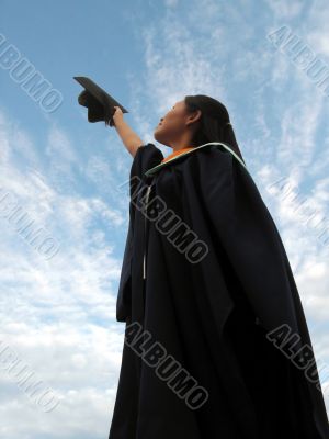 Successful female graduate