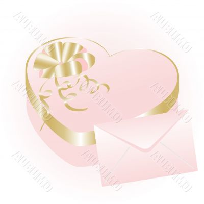 Rose heart gift box