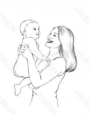  healthy baby and  happy mama