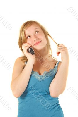 Smiling caller