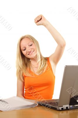 Jubilating employee