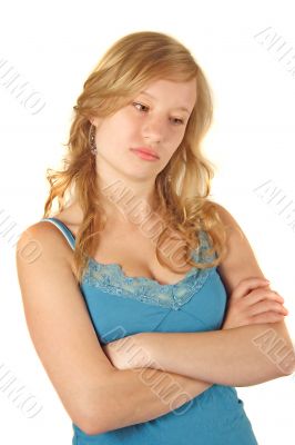 Awkward young woman