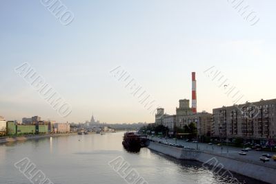 Moscow riverside from the bridge