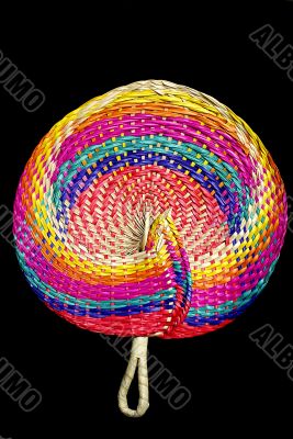 Filipino peacock straw fan