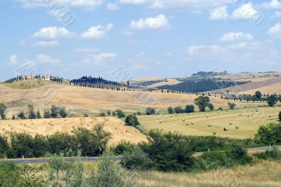 Crete senesi, characteristic landscape in Val d`Orcia