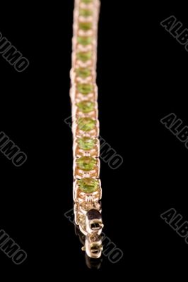 Golden chain on black