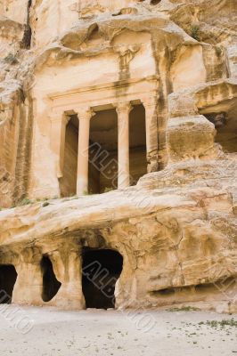 Petra ruins and mountains in Jordan