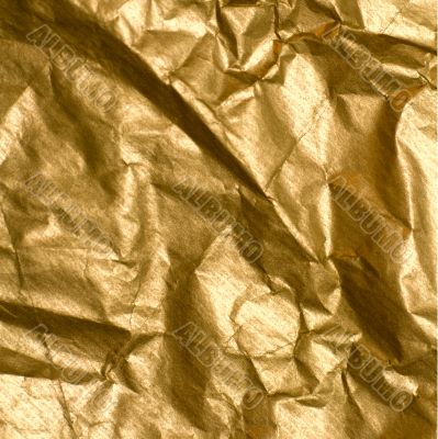 wrinkled golden paper