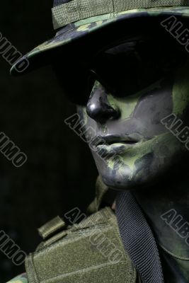 Dummy army soldier portrait