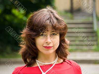 Young beautiful woman on shiny day