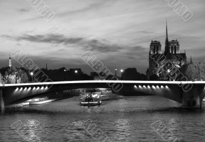 Night Paris view