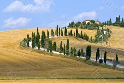 Crete senesi, characteristic landscape in Val d`Orcia
