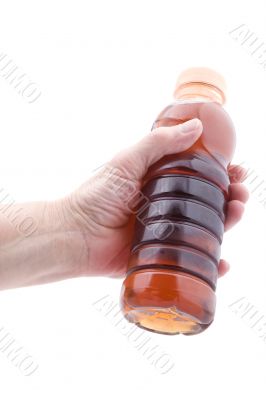 bottle with hand