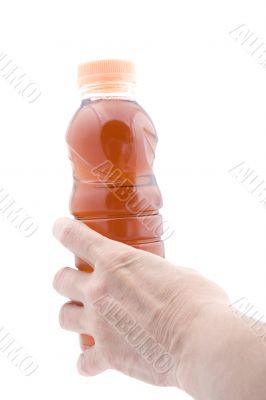 juice bottle with hand
