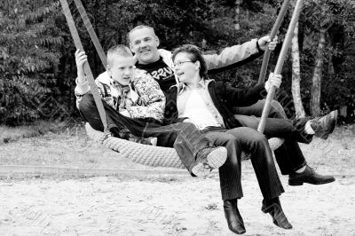 Having fun on the swing