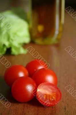 Tomatos cherry on the table